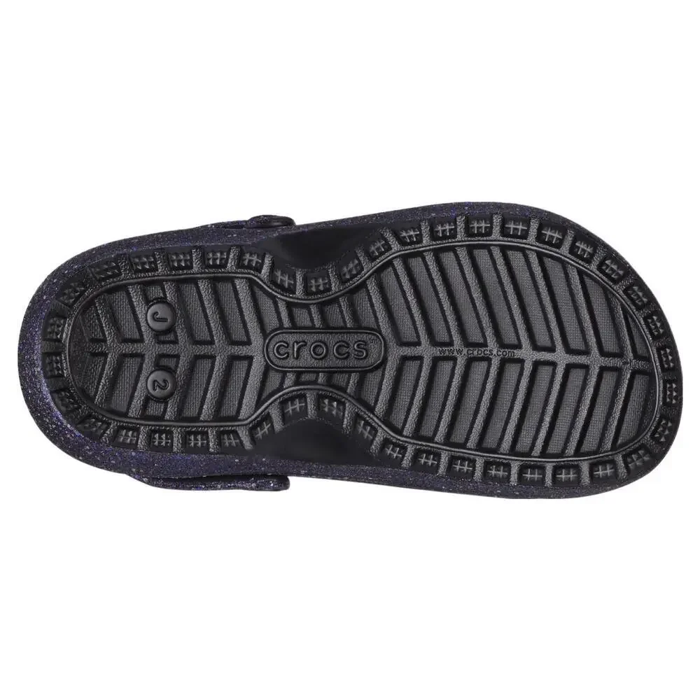 Crocs Classic 210764-0C4 Clog Kids C11 Space Glitter Lined Comfort Shoes ERK1858
